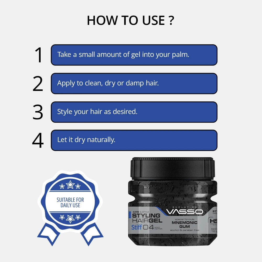 Mnemonic Gum Styling Hair Gel - stiff